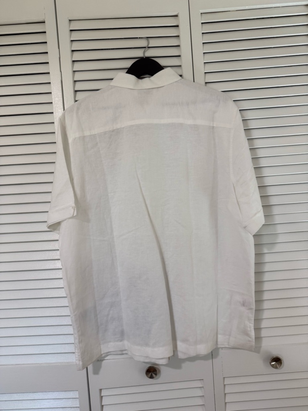 Cubavera White Short-Sleeve Button-Down Shirt with Blue Island Print - Picture 6 of 6